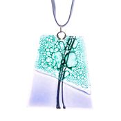 Fair Trade Trapezium Fused Glass Necklace - Blue/Green » £7.99 - Fair Trade Product
