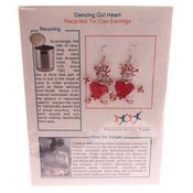 Fair Trade Carded Dancing Girl Heart Earrings » £4.75 - Fair Trade Jewellery