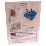 Fair Trade Carded Heart Fused Glass Necklace - Blue Waves » £9.99 - Fair Trade Product