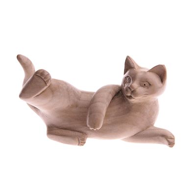 Fair Trade Carved Wooden Lying Cat » £7.99 - Fair Trade Product
