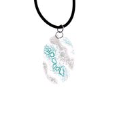 Fair Trade Oval Fused Glass Necklace - Aqua » £8.50 - Fair Trade Product