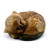 Fair Trade Large Curled cat » £10.99 - Fair Trade Wooden Carvings