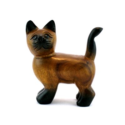 Fair Trade Carved Wooden Standing Cat » £8.99 - Fair Trade Product