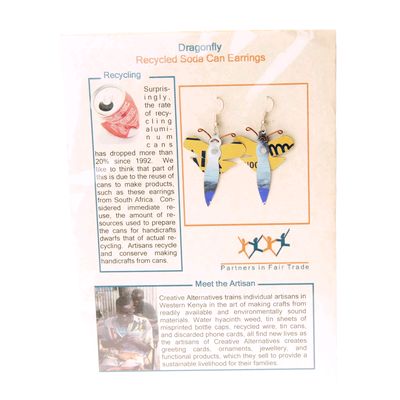 Fair Trade Carded Dragonfly Earrings » £4.75 - Fair Trade Product