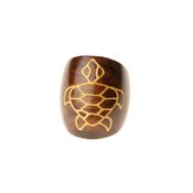 Fair Trade Curved Wooden Turtle Ring » £2.99 - Fair Trade Product