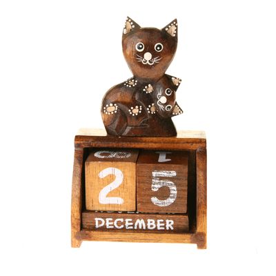 Fair Trade Perpetual Cat and Kitten Calendar » £8.99 - Fair Trade Stationery