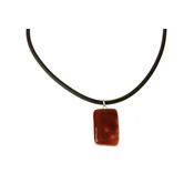 Fair Trade Small Rectangular Fused Glass Necklace - Brown » £8.50 - Fair Trade Product