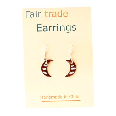 Fair Trade Small Half Moon Earrings - Copper » £5.99 - Fair Trade Product