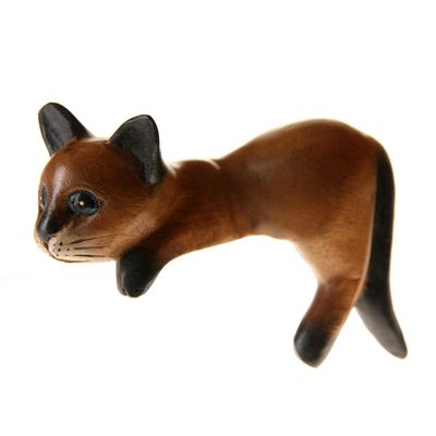 Fair Trade Carved Wooden Shelf Cat » £8.99 - Fair Trade Product